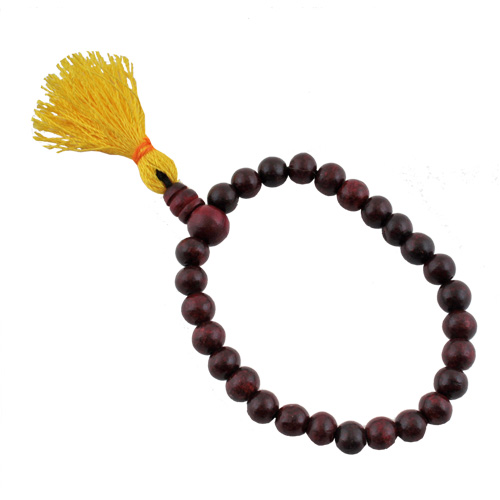 Meditationszubehör / Handmalas/Armb&auml;nder / Power-Bracelet Rosenholz mit 27 Perlen